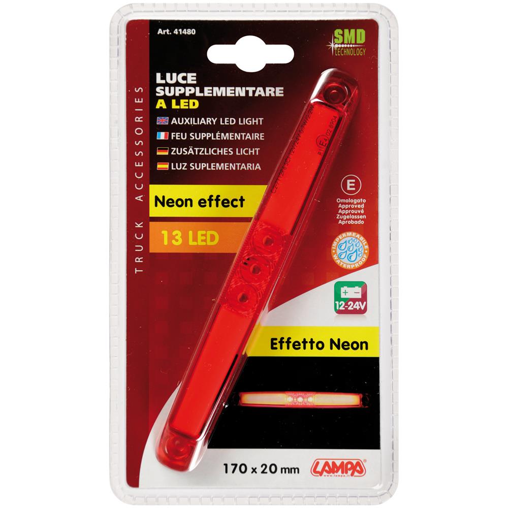 41480 Luce Ingombro A 13 Led 12-24v Rosso - Foto 3