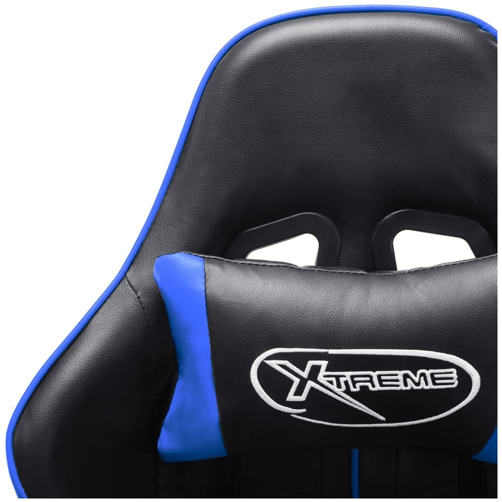 Sedia da Gaming Blu e Nera in Similpelle - Foto 8