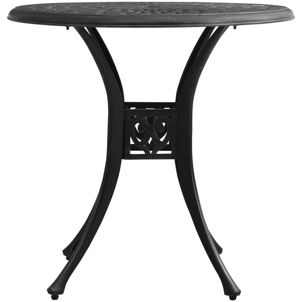 Tavolo da Giardino Nero 78x78x72 cm in Alluminio Pressofuso - Foto 2