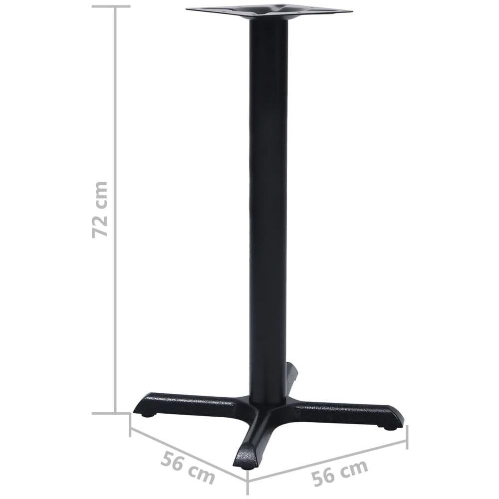 Gamba Per Tavolino Da Bar Nero 56x56x72 Cm In Ghisa - Foto 6