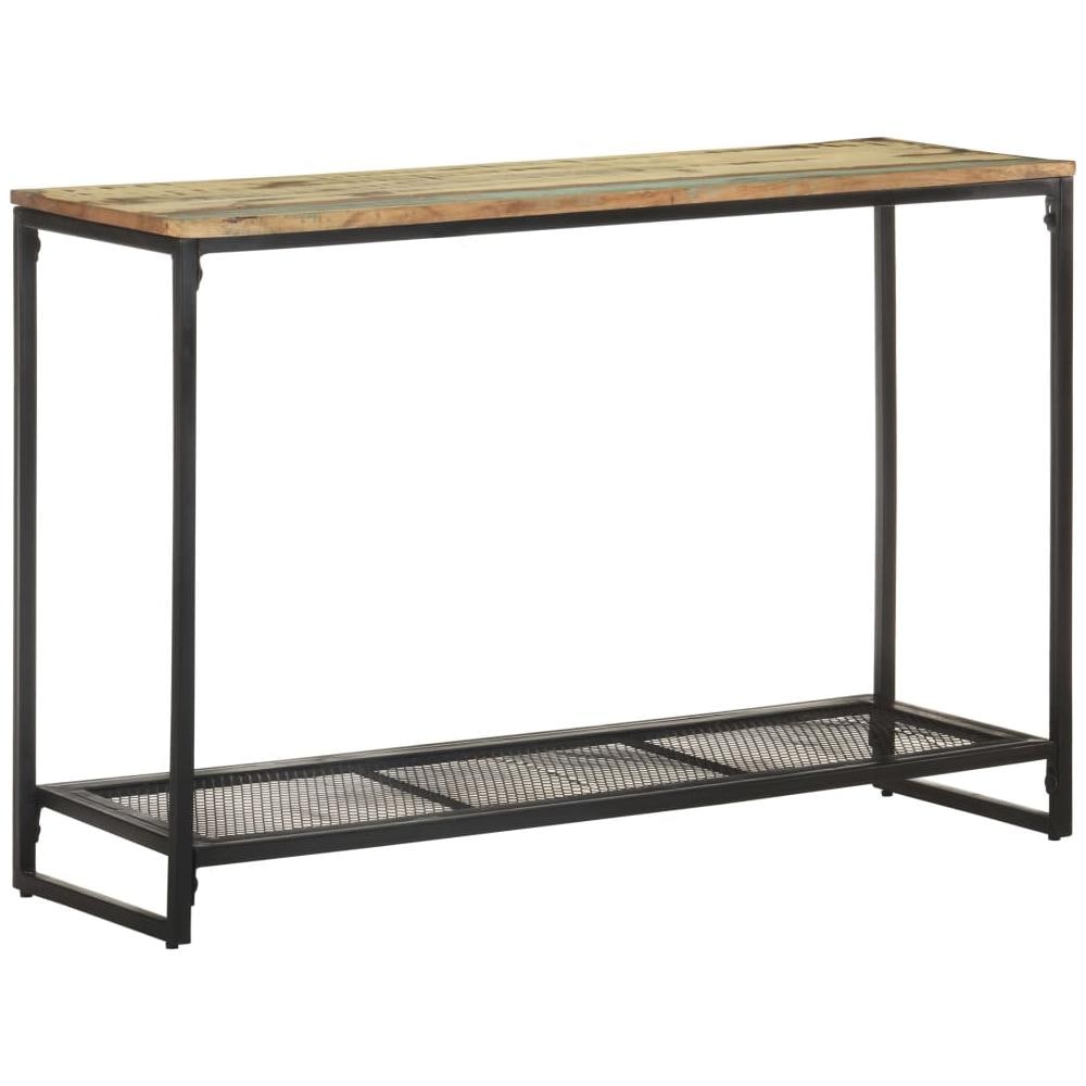 Tavolo Consolle 110x35x75 Cm In Legno Massello Di Recupero - Foto 8