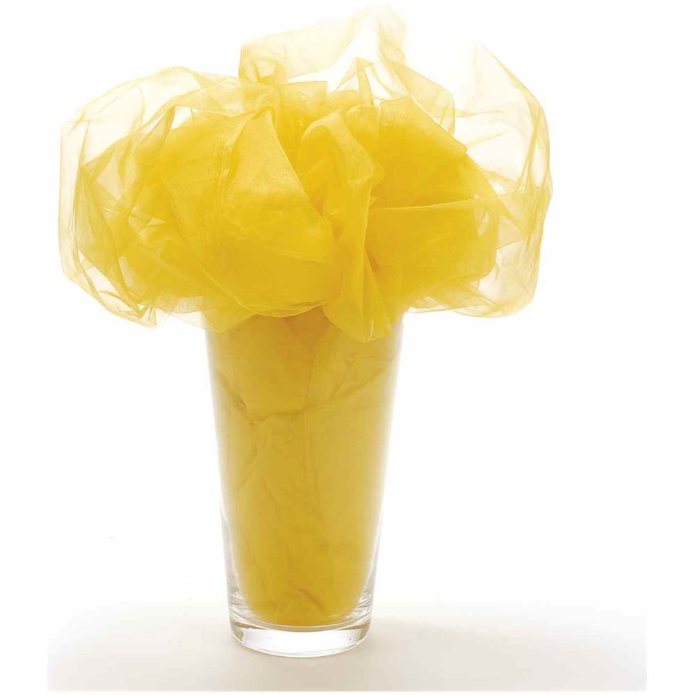 Telo In Organza Decorativo 3 X 1,45 Metri Color Giallo Girasole - Foto 1