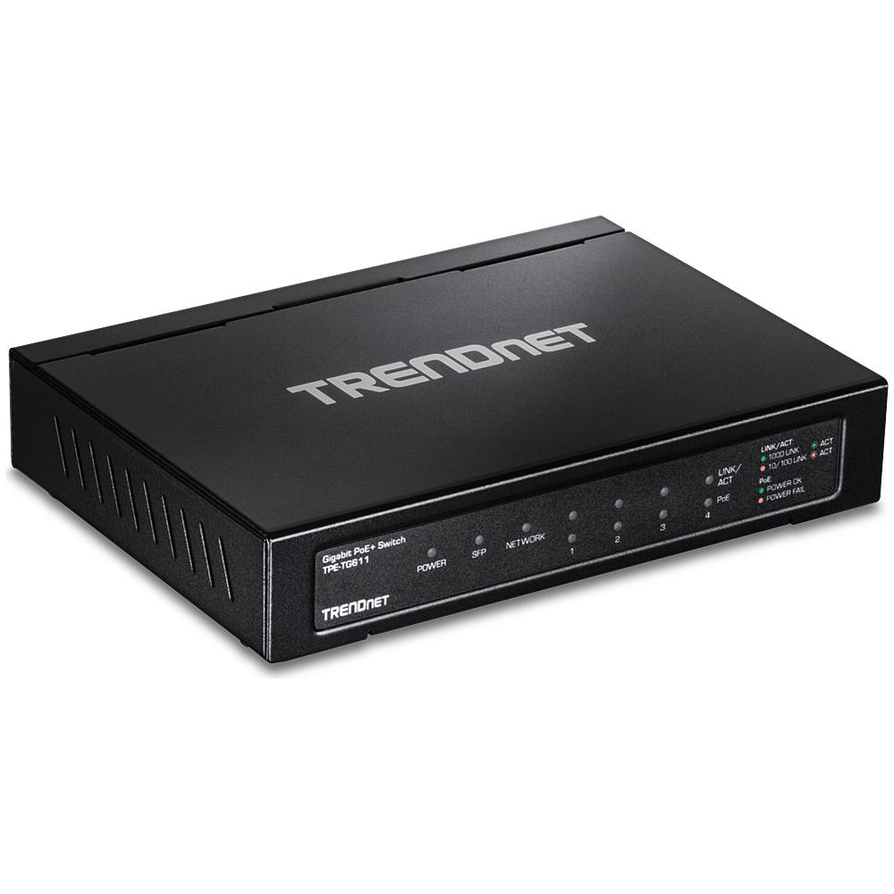 TPE-TG611 Switch di Rete Gigabit Ethernet (10/100/1000) Supporto Power over Ethernet (PoE) Nero - Foto 1