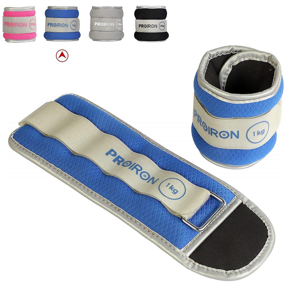 Set Di Pesi Per Caviglie Fasce Pesi, 29,5 X 10 Cm, 2 X 1 Kg, Blu - Foto 24