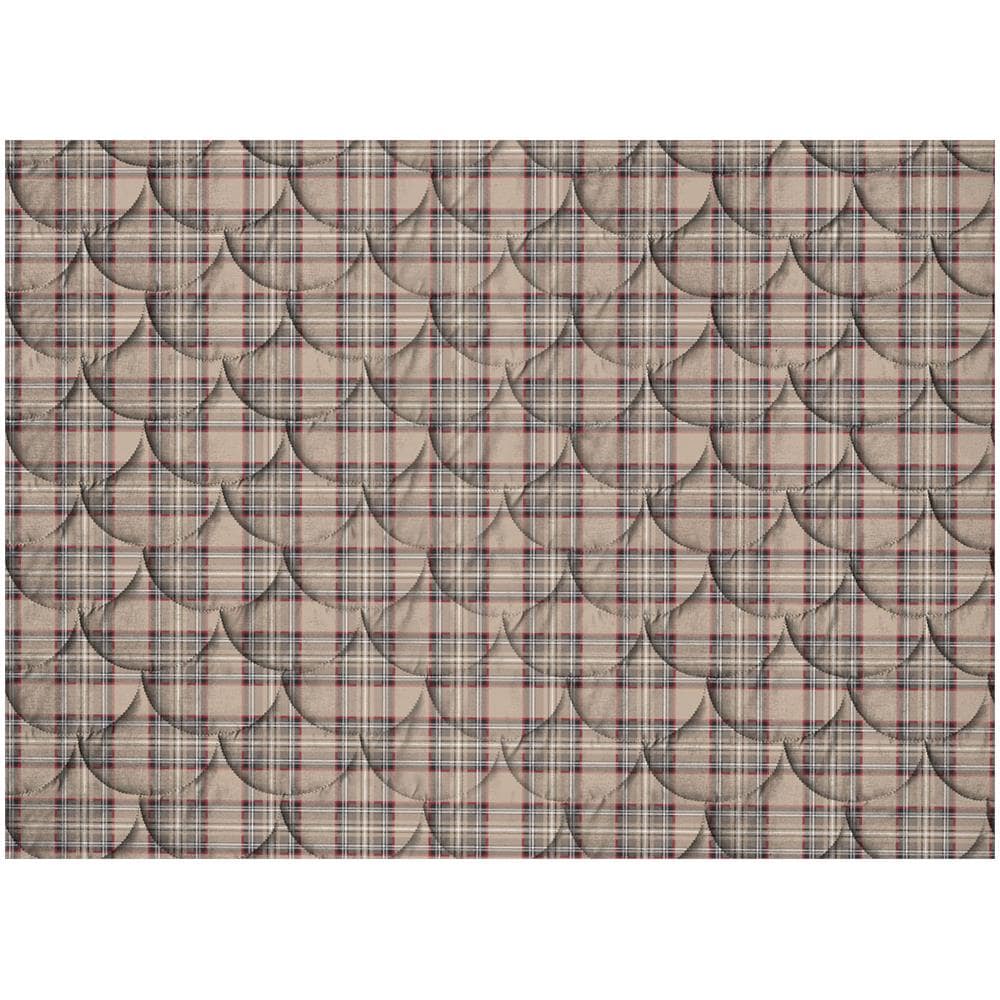 Trapunta Piumone Invernale Linea Pensieri Delicati Disegno Tartan Scozzese Matrimoniale Beige - Foto 5