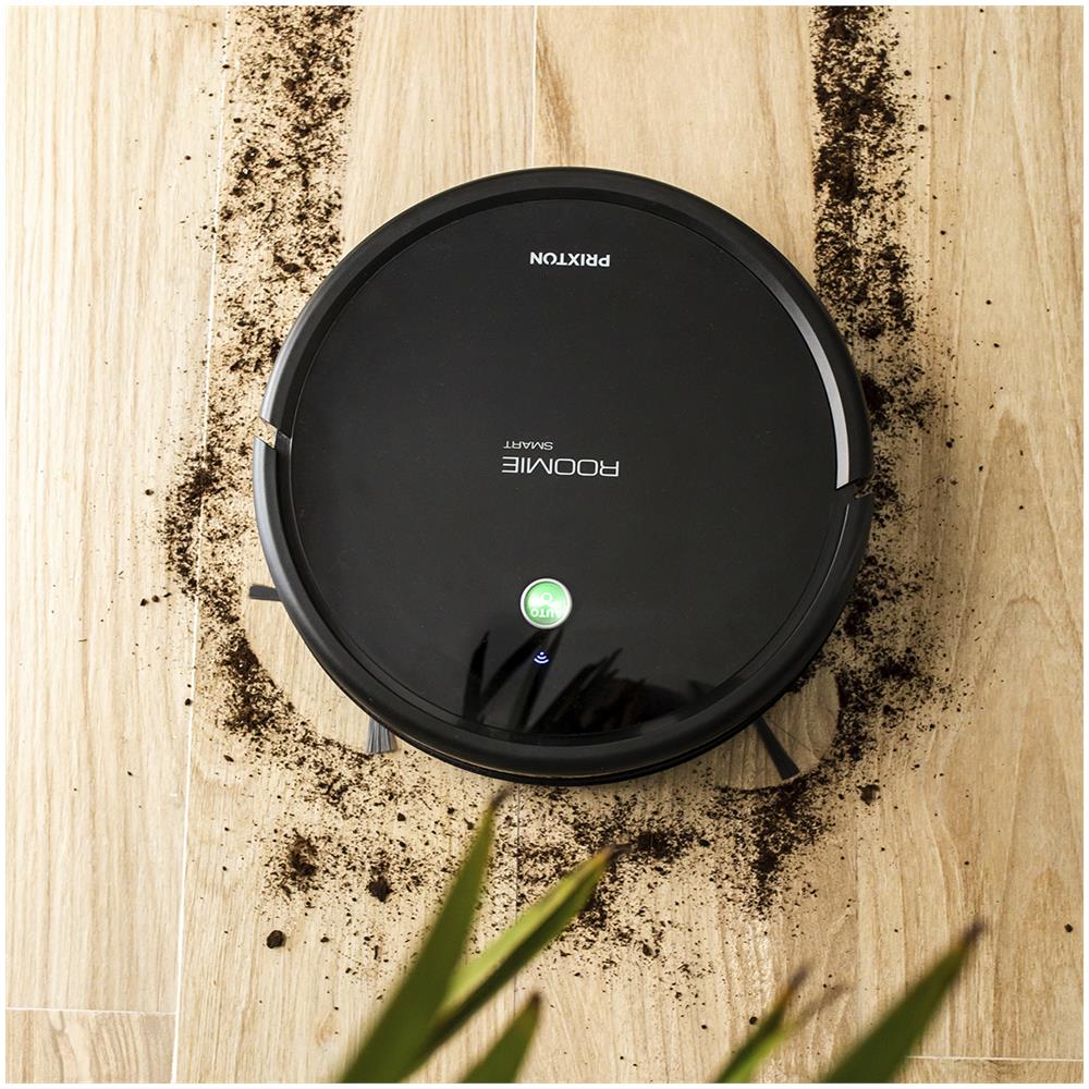 Robot Aspirapolvere Roomie Smart Aspira e Lava Pavimenti Potenza Aspirazione 1400 PA Auotonomia fino a 120 Minuti Filtro HEPA Wi-Fi APP Colore Nero - Foto 10