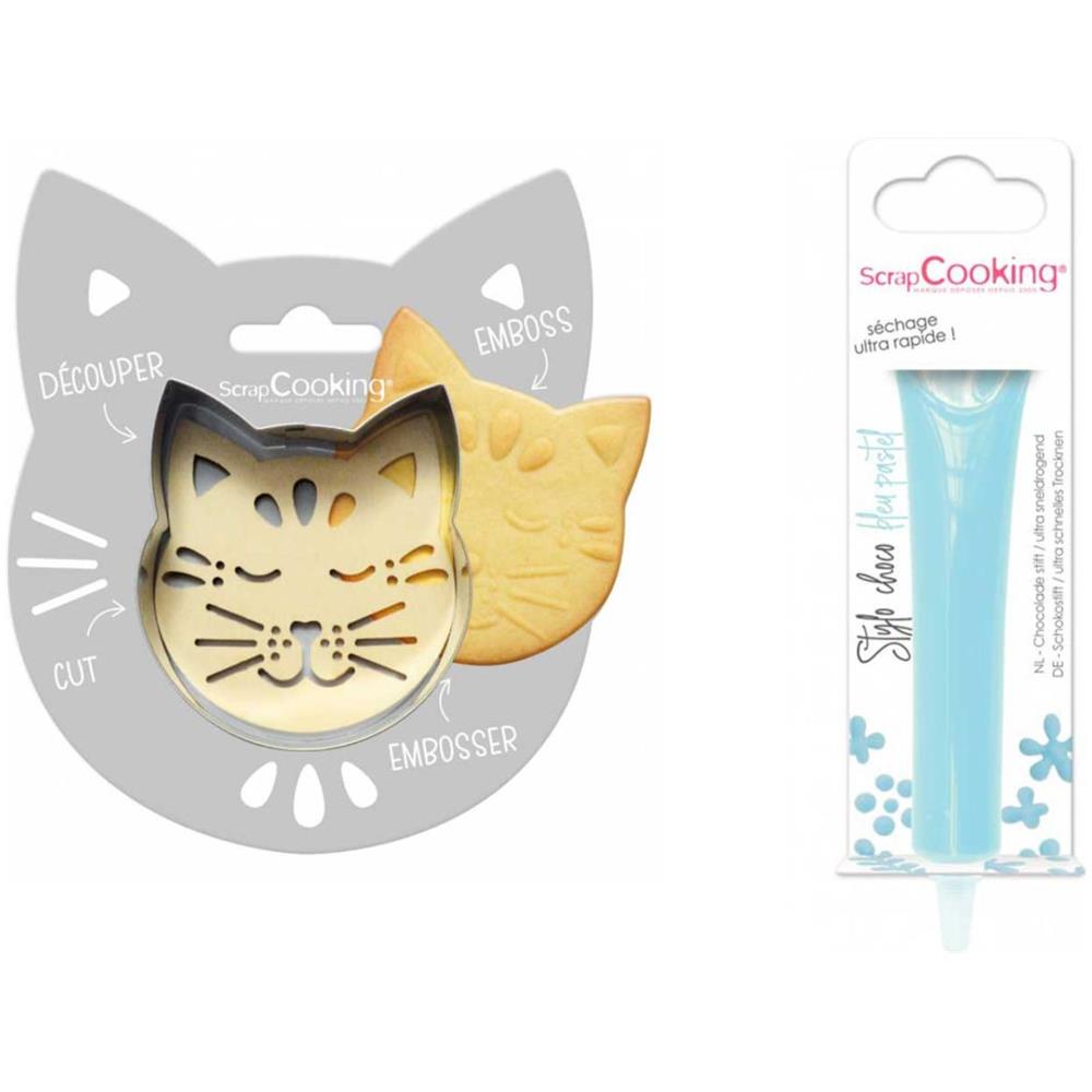 Kit Biscotti Di Sollievo Per Gatti + Penna Di Cioccolato Blu Pastello - Foto 1