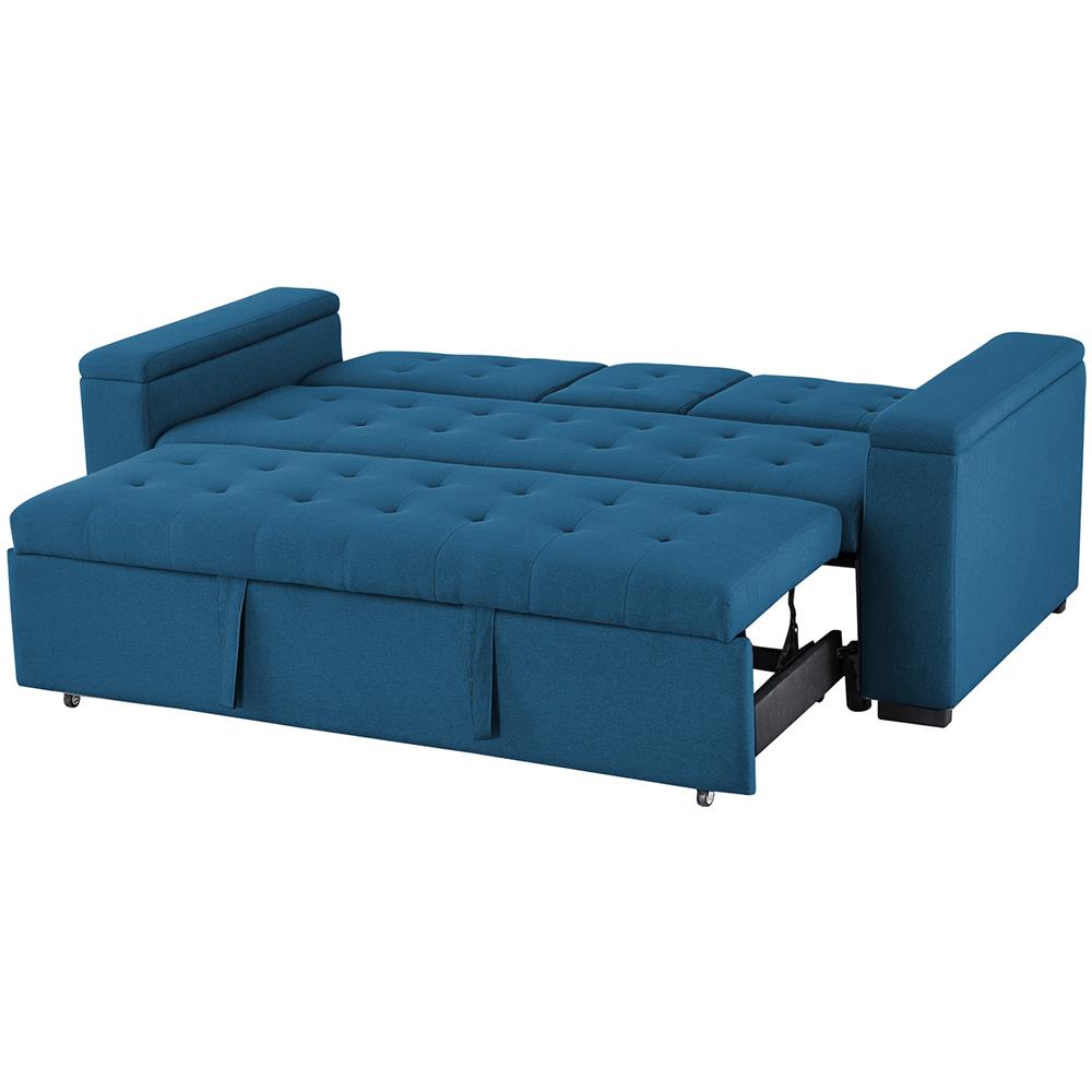 Noho Divano Convertibile 3 Posti In Tessuto Blu - Foto 5