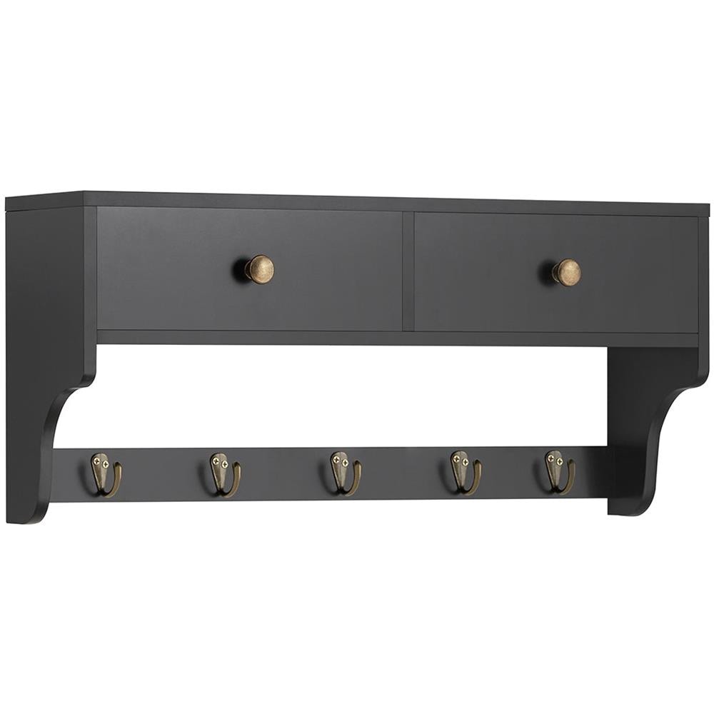 Appendiabiti A Parete Attaccapanni Da Muro Mensole Da Muro Nero Frg178-sch - Foto 1