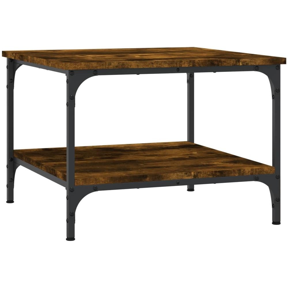 Tavolino Da Salotto Rovere Fumo 55x55x40cm In Legno Multistrato - Foto 2