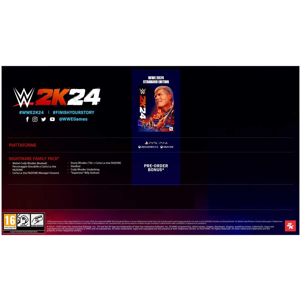 WWE 24 Standard ITA PlayStation 4 - Foto 9