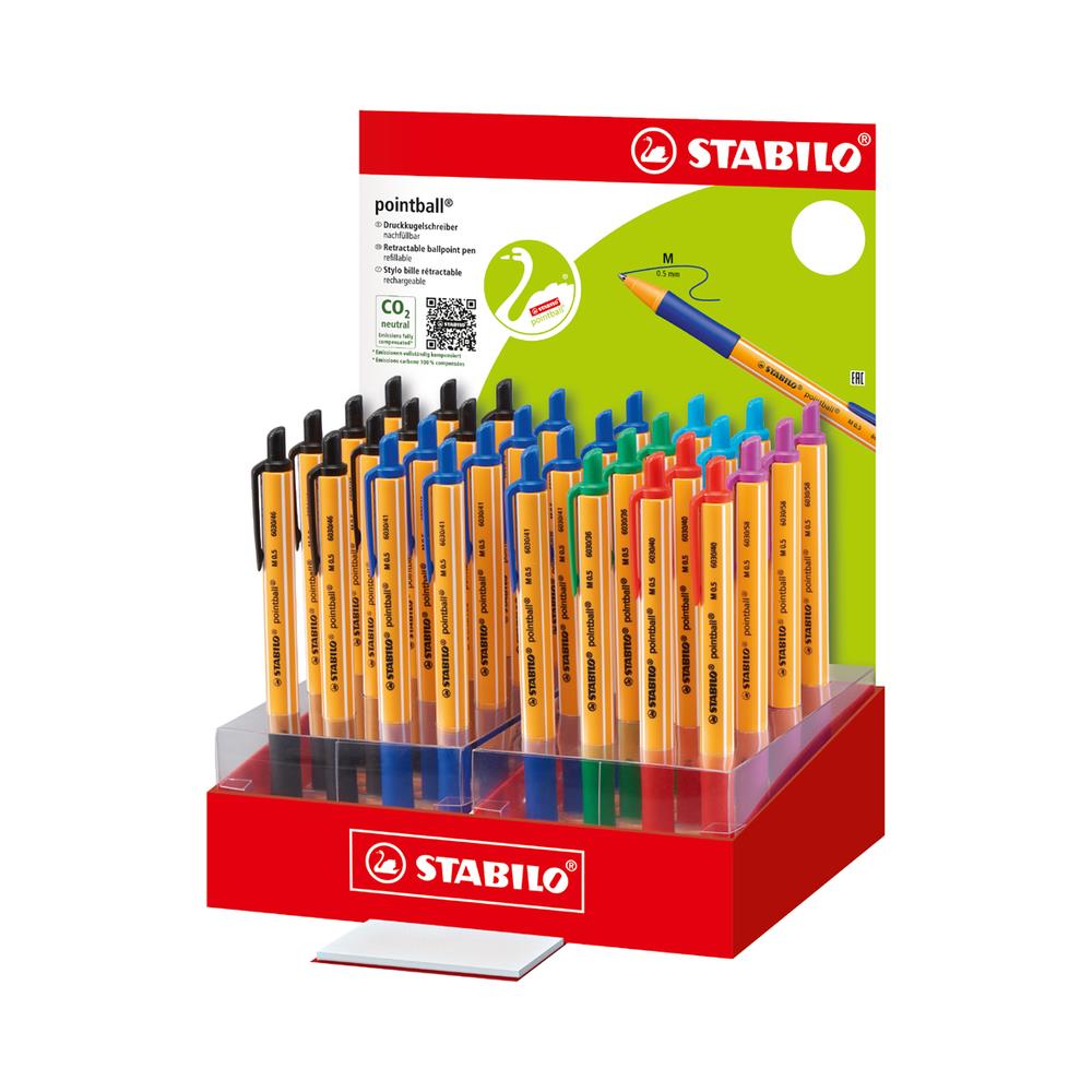 pointball - Penna a Sfera Ecosostenibile - CO2 neutral - Display con 32 penne - Foto 1