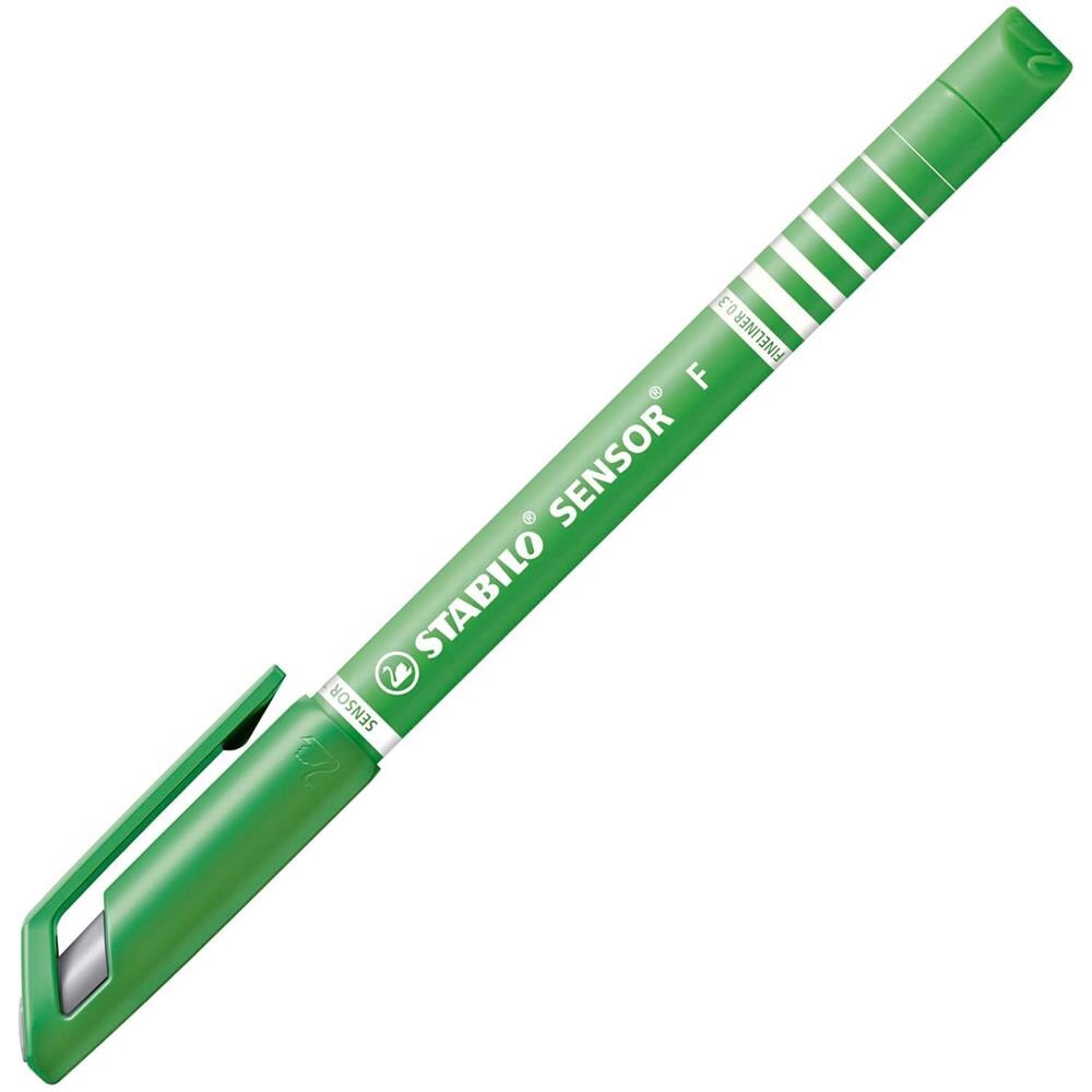 SENSOR F - Fineliner con punta ammortizzata - Tratto Fine (0,3 mm) - Confezione da 10 - Verde Foglia - Foto 2