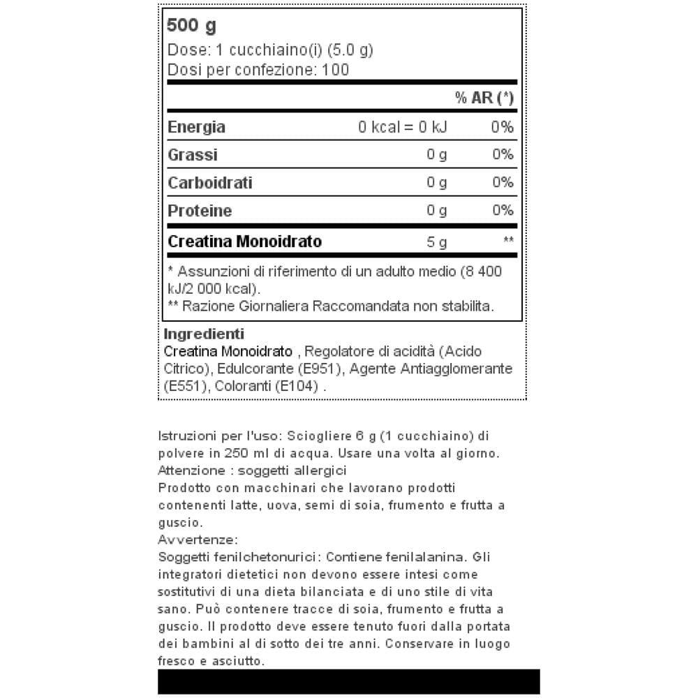 Creatine Powder 500 G - - Creatine Monohydrate - Limone - Foto 2