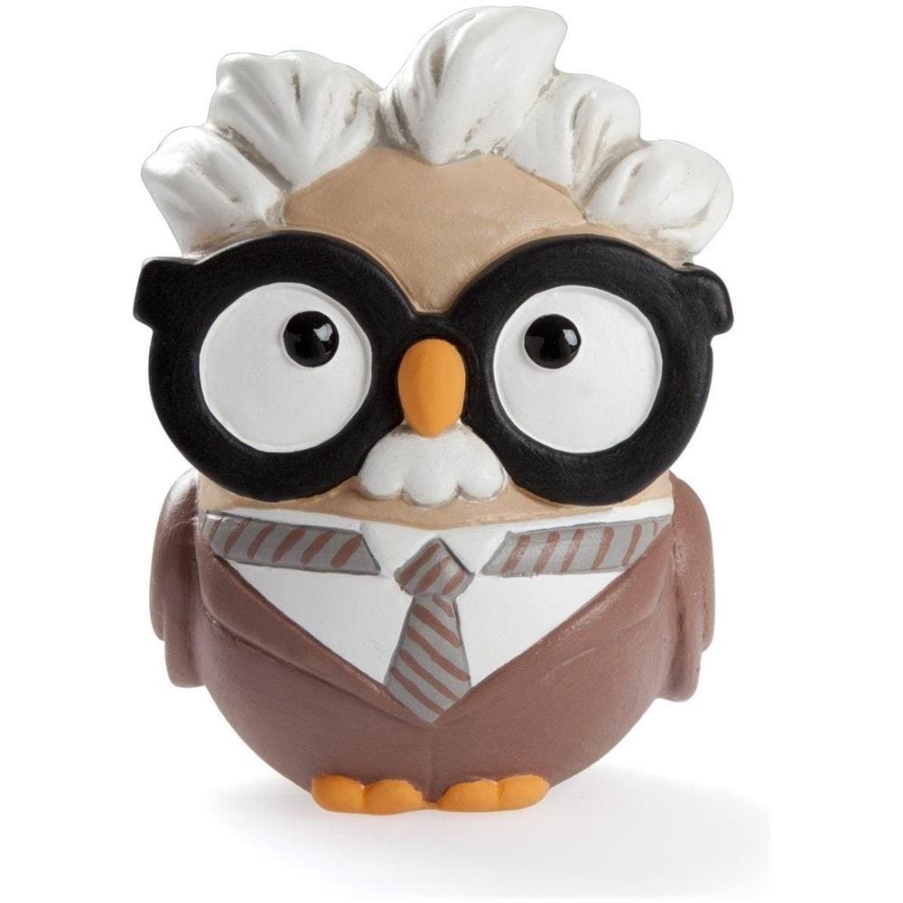 Goofi Artisti - The Genius Lo Scienziato - Gufetto Decorativo InCeramica - Einstein - Foto 1