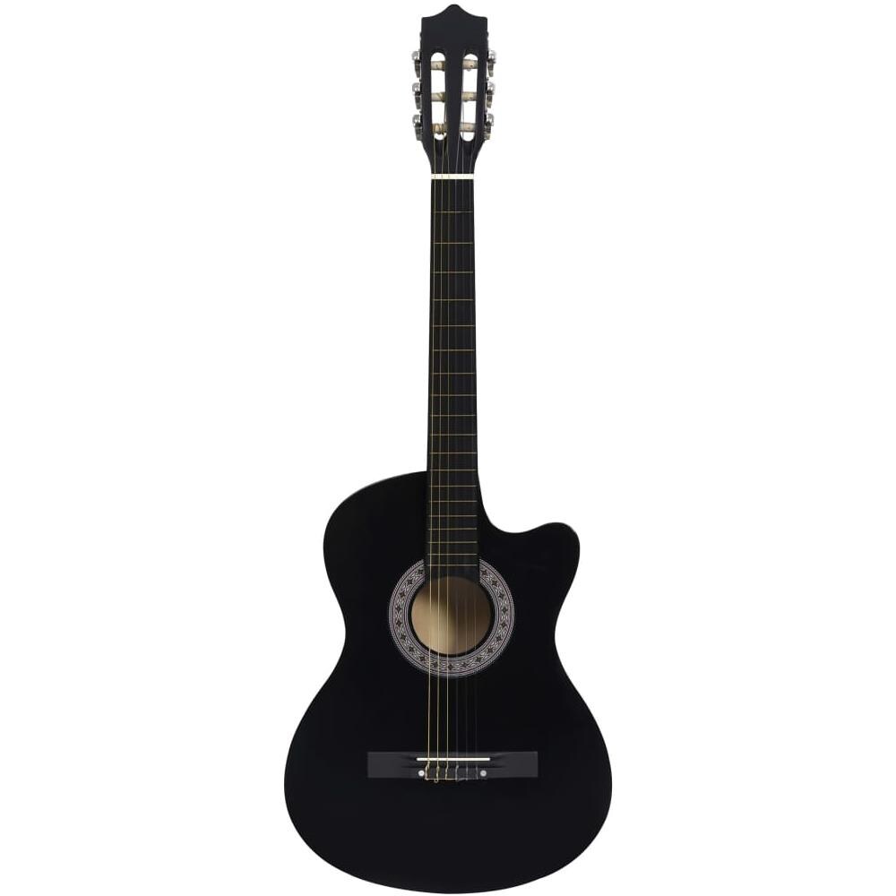 Chitarra Classica Cutaway Western con 6 Corde Nera 38"" - Foto 2