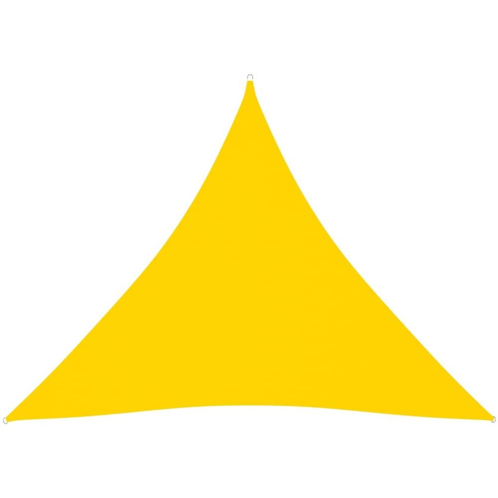 Parasole a Vela Oxford Triangolare 4x4x4 m Giallo - Foto 1