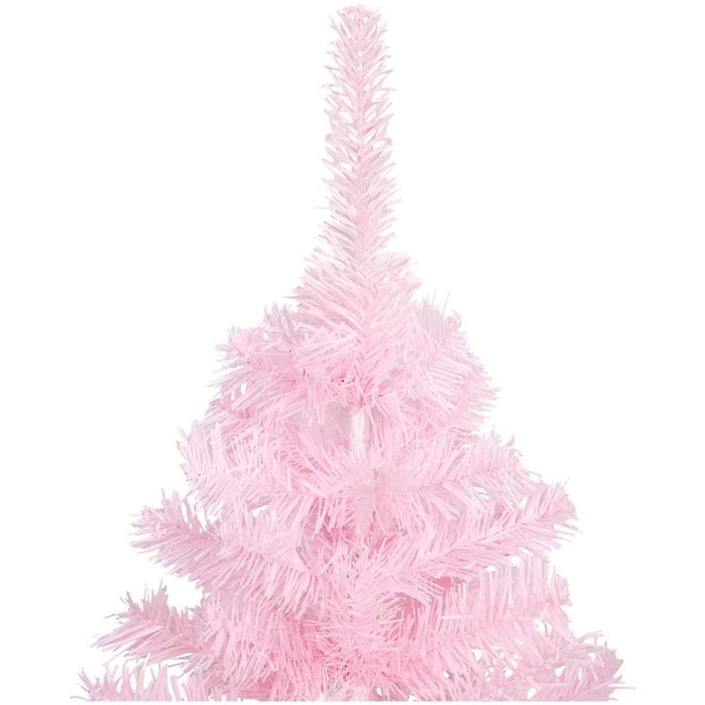 Set Albero Natale Artificiale con LED e Palline Rosa 120 cm - Foto 3