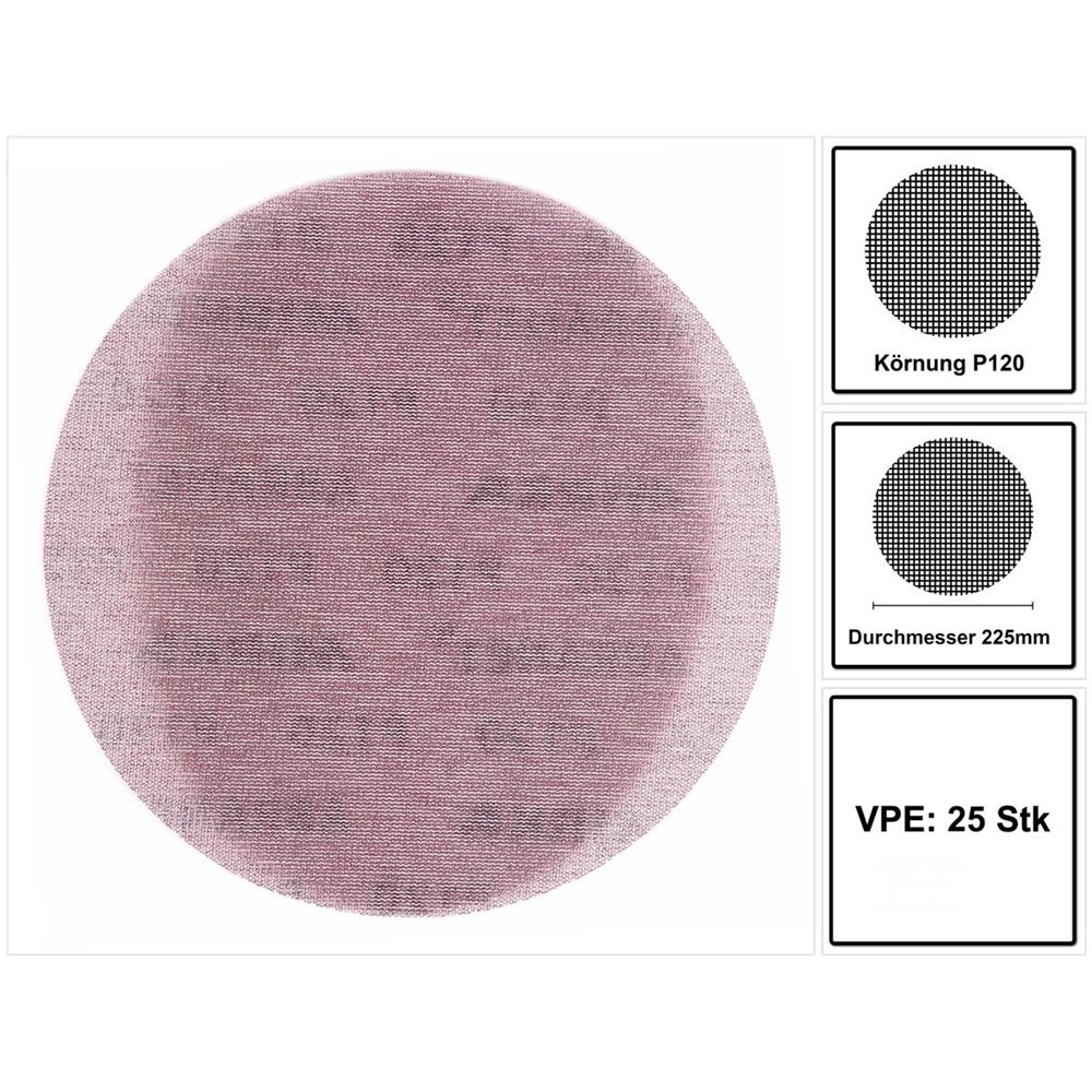 Abranet Disco Abrasivo Grip 225mm / P120 - 25 Pezzi (5422302512)  - Foto 1