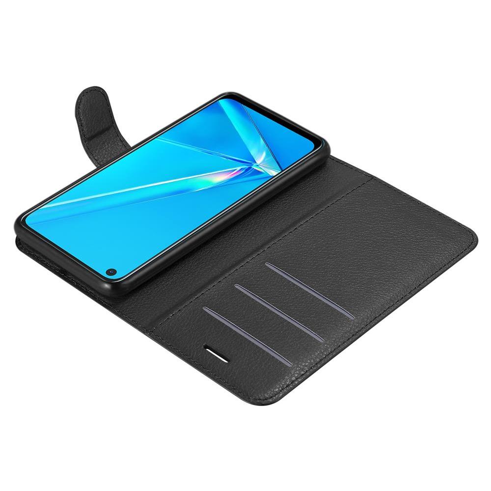 Custodia Compatibile Con Oppo A92 In Nero Carbone - Coperchio Protettiva Con Chiusura Magnetica, Funzione Stand E Tasca Per Le Carte - Foto 8