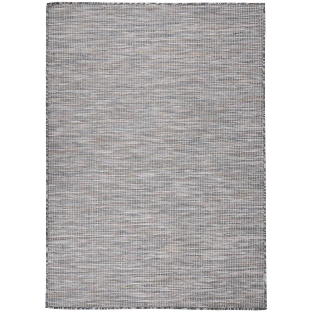 Tappeto da Esterni a Tessitura Piatta 200x280 cm Marrone e Blu - Foto 1