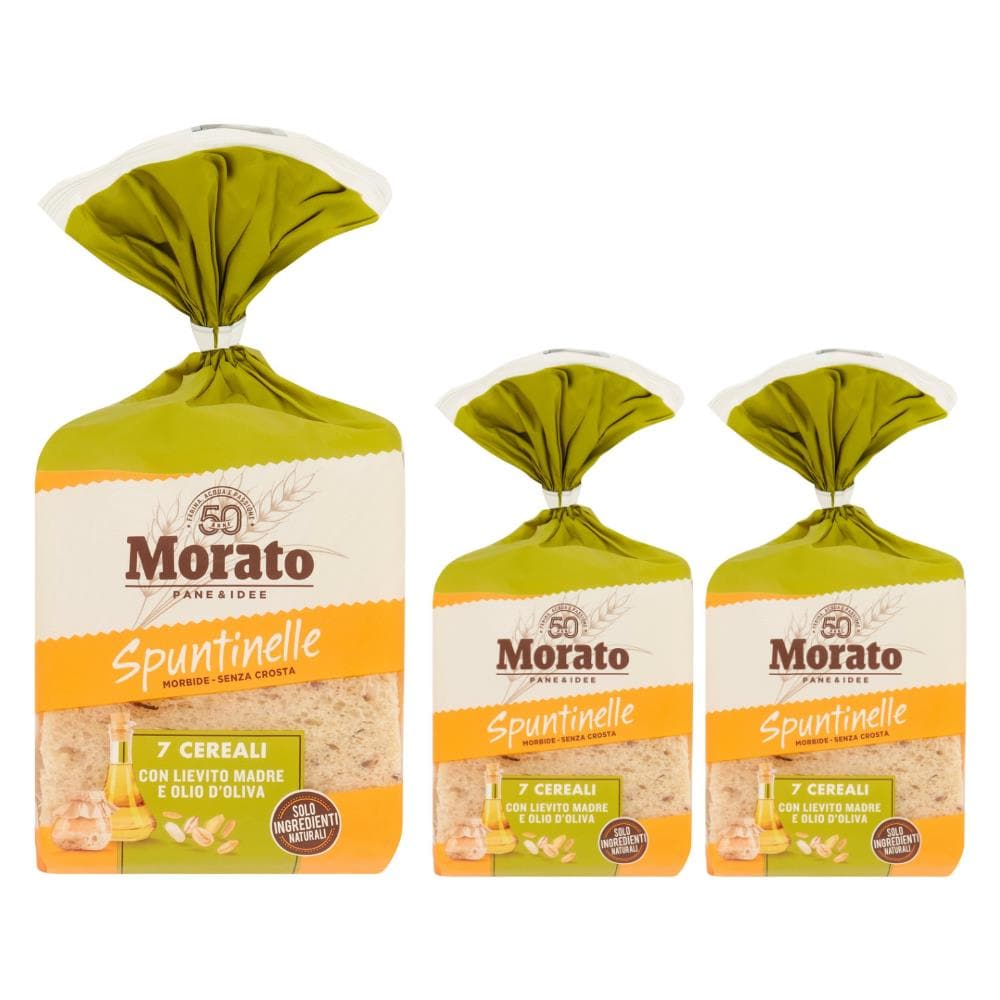 Spuntinelle 7 Cereali Morbide Fette Senza Crosta 3 Pezzi Da 400 Grammi - Foto 1