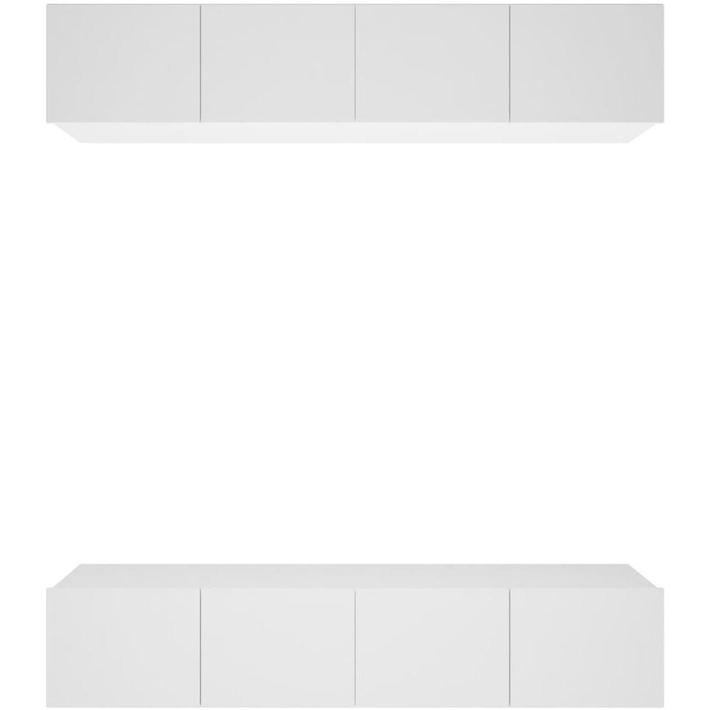 Mobili Tv 4 Pz Bianchi 80x30x30 Cm In Legno Multistrato - Foto 2