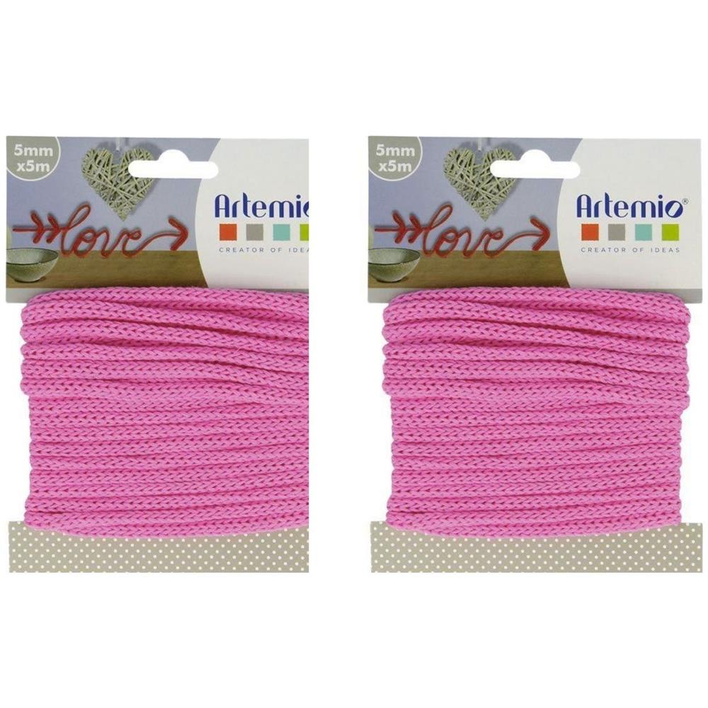 2 Filati Per Maglieria 5 Mm X 5 M - Fucsia - Foto 1