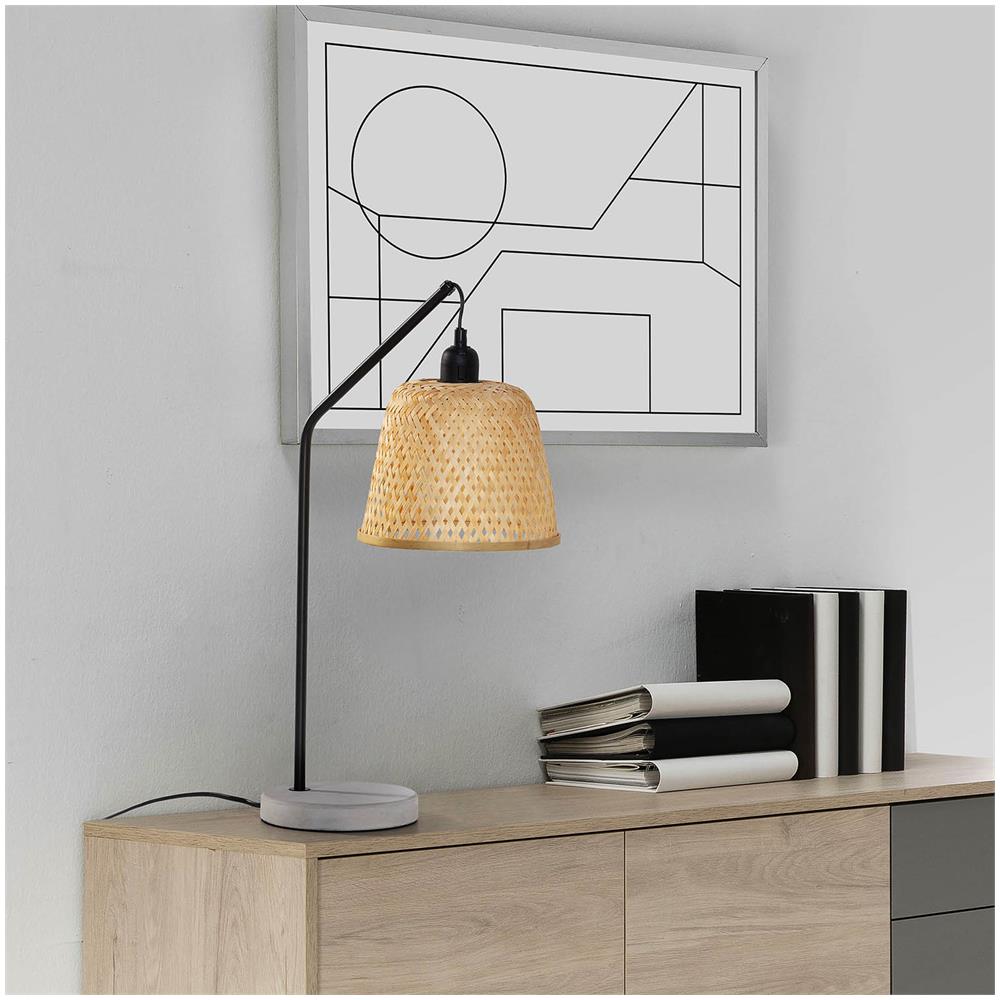 Lampada Da Tavolo Sakura In Bambù, Diametro 55 Cm - Foto 2