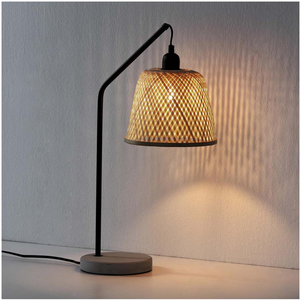 Lampada Da Tavolo Sakura In Bambù, Diametro 55 Cm - Foto 5