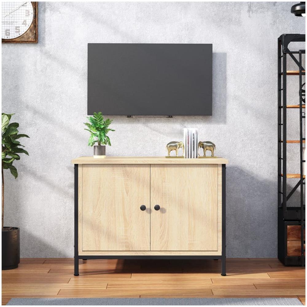 Mobile Tv Con Ante Rovere Sonoma 60x35x45 Cm Legno Multistrato - Foto 1
