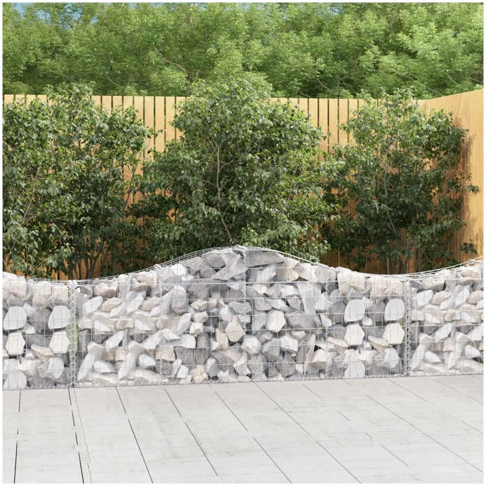 Cesti Gabbioni Ad Arco 8 Pz 200x30x60/80 Cm Ferro Zincato - Foto 1