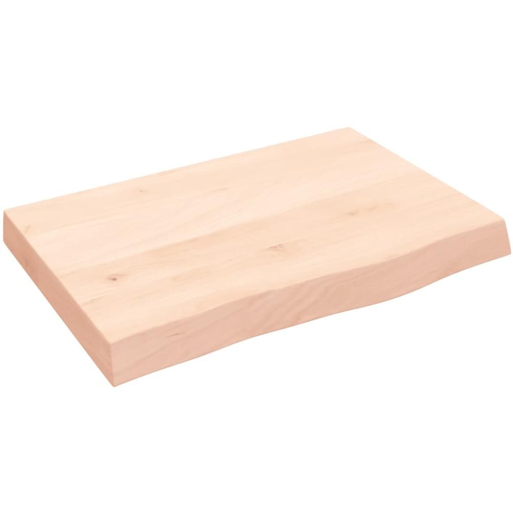 Piano per Tavolo 60x40x (2-6) cm in Rovere Massello Non Trattato - Foto 2