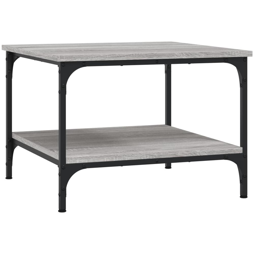 Tavolino Da Salotto Grigio Sonoma 55x55x40 Cm Legno Multistrato - Foto 2