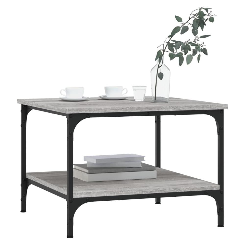 Tavolino Da Salotto Grigio Sonoma 55x55x40 Cm Legno Multistrato - Foto 3