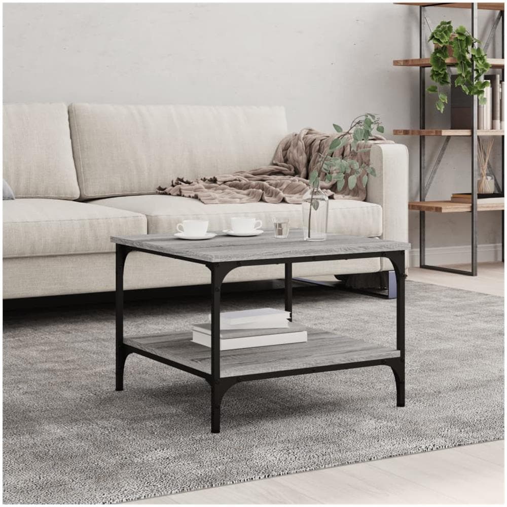Tavolino Da Salotto Grigio Sonoma 55x55x40 Cm Legno Multistrato - Foto 1