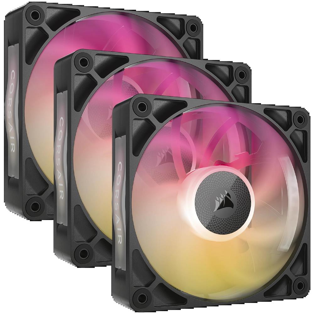 Ventola Kit da 3 RX120 MAX RGB 120mm 2000 RPM Nero - Foto 1