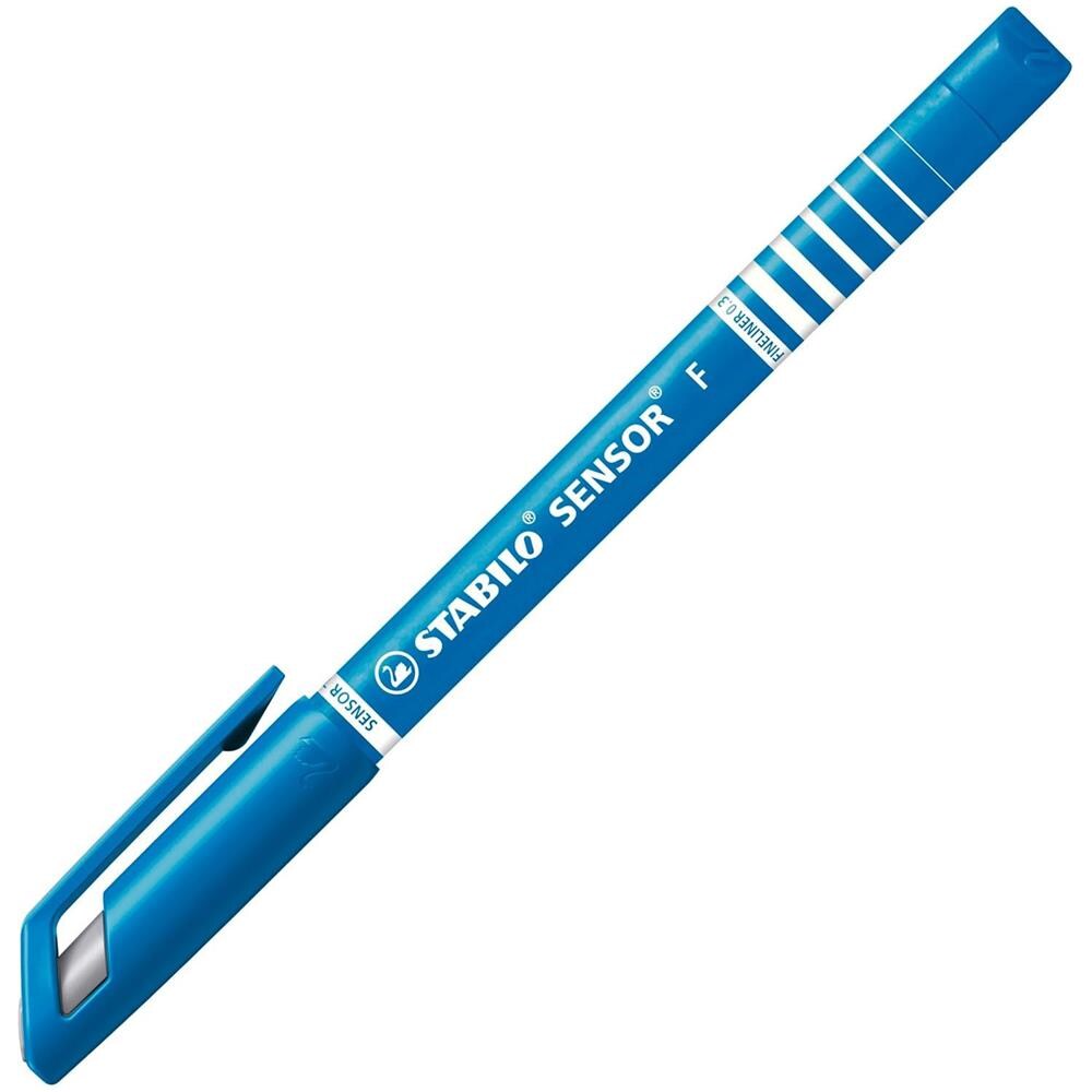 SENSOR F - Fineliner con punta ammortizzata - Tratto Fine (0,3 mm) - Confezione da 10 - Turchese - Foto 2