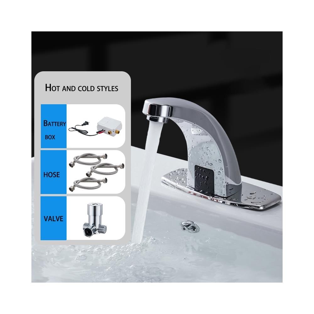 Rubinetto per lavabo da bagno, Blackswan, tipo M356, modello cromato lucido con sensore, misura 13 cm - Foto 4
