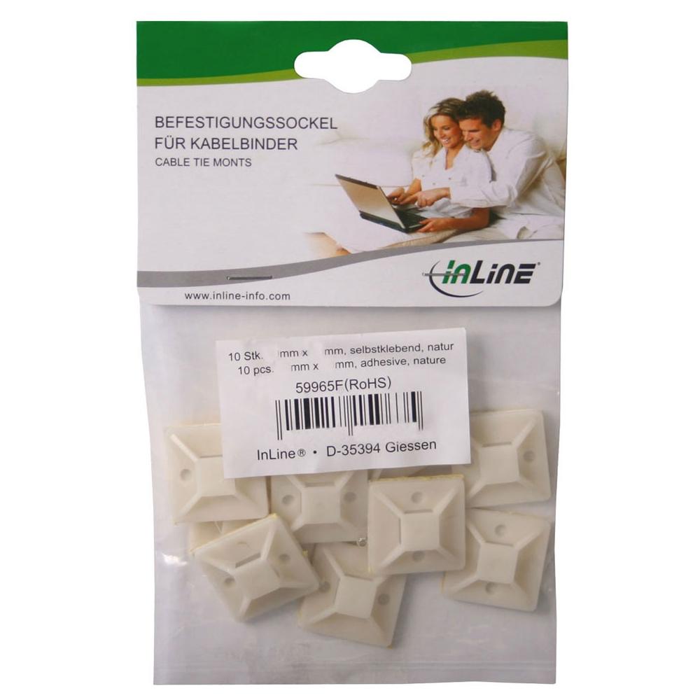 basette autoadesive 40x40mm per fascette da 10mm, colore neutro, 10pz - Foto 2