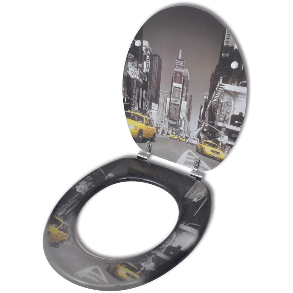 Coperchio Da Toilette In Mdf Con Modello New York - Foto 1