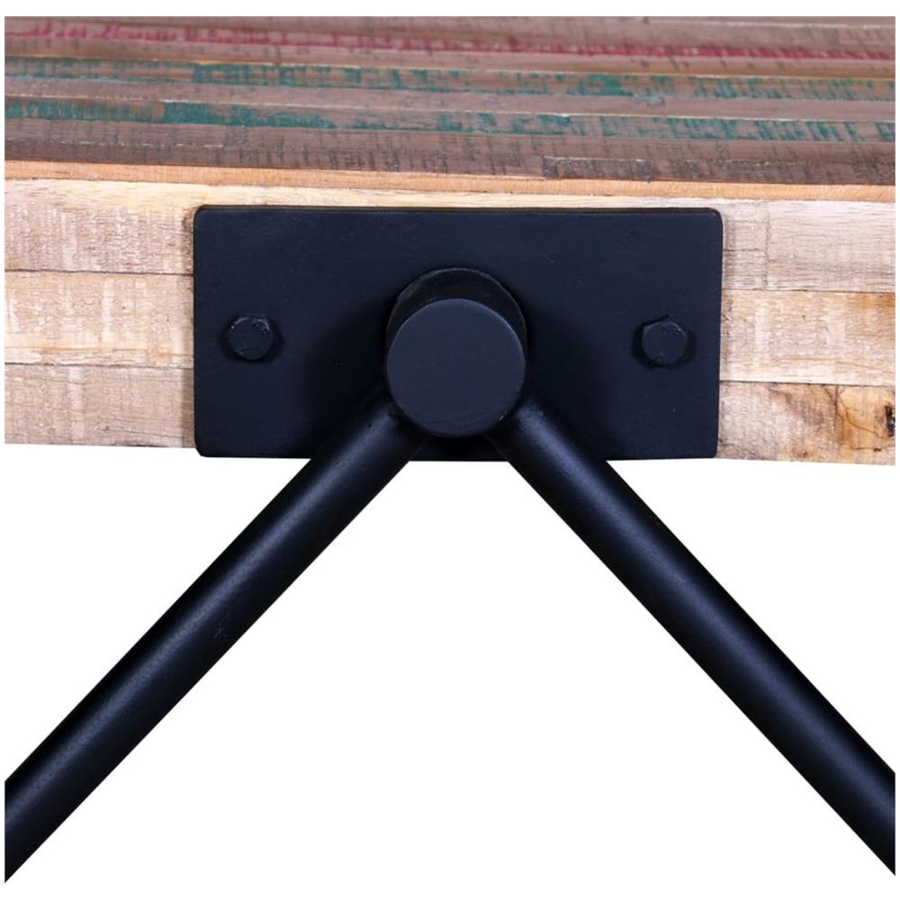 Tavolino Per Cafè Con Gambe A V In Legno Anticato Di Teak - Foto 16