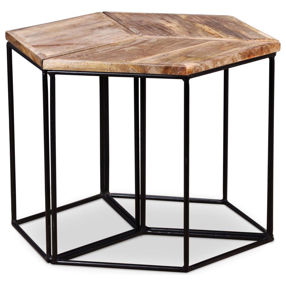 Tavolino da Salotto in Legno Massello di Mango 56x48x40 cm - Foto 1