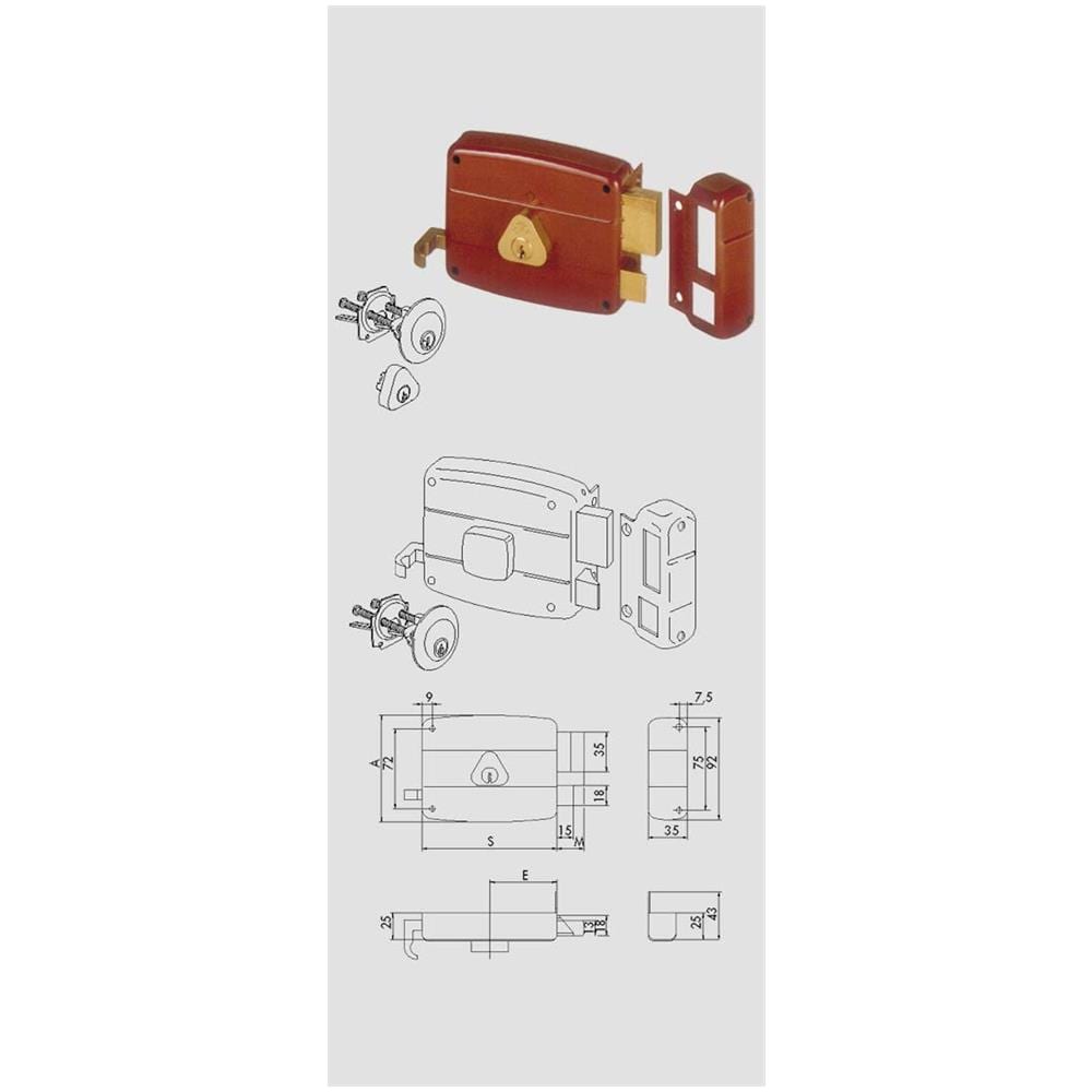 50110/40/1 Serratura Applicare - Foto 1