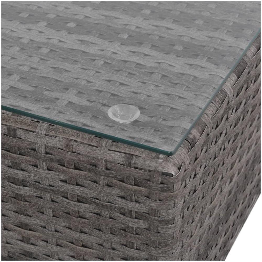 Set Divani Da Giardino 17 Pz In Polyrattan Grigio - Foto 7