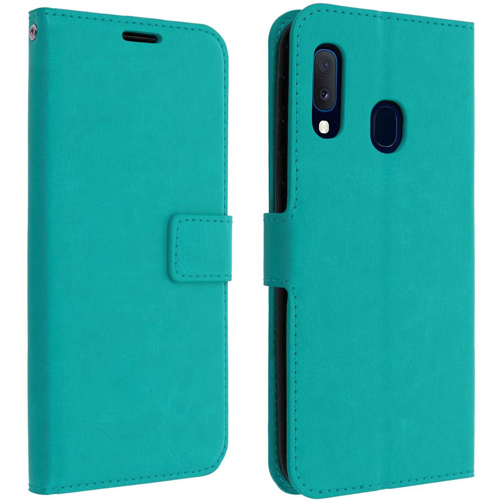 Custodia A Libro Samsung Galaxy A20e Portacarte Funzione Supporto - Azzurro - Foto 1
