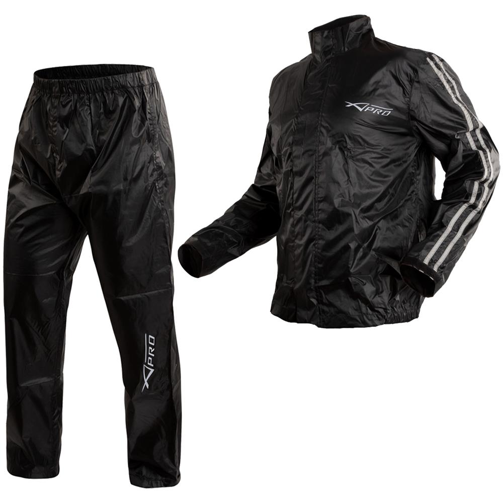 Giacca Impermeabile Pantaloni Moto Antipioggia Alta Visibilità Argento 3xl - Foto 2