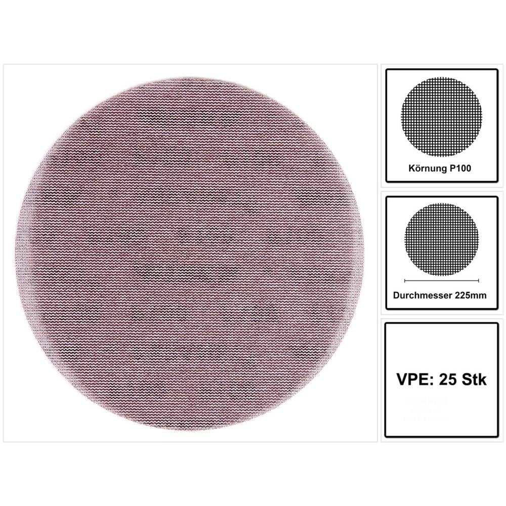 Abranet Disco Abrasivo Grip 225mm / P100 - 25 Pezzi (5422302510)  - Foto 1