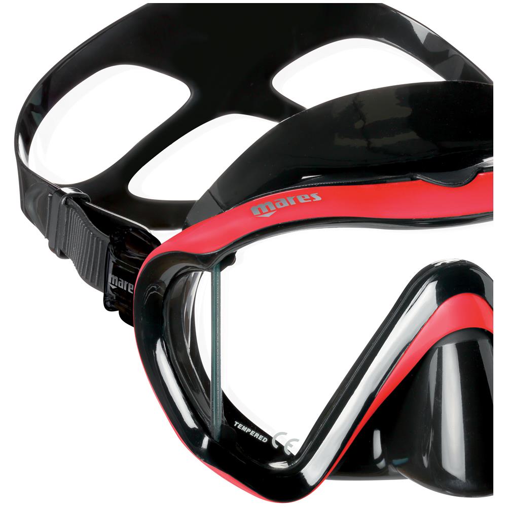 Maschera I3 Sunrise Trasparente Nero / rosso - Foto 3