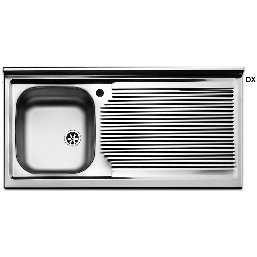 Lavello Appoggio Acciaio Inox 1 Vasca Cm 100 Cm 100 Gocciolatoio Sx Lavelli - Foto 2